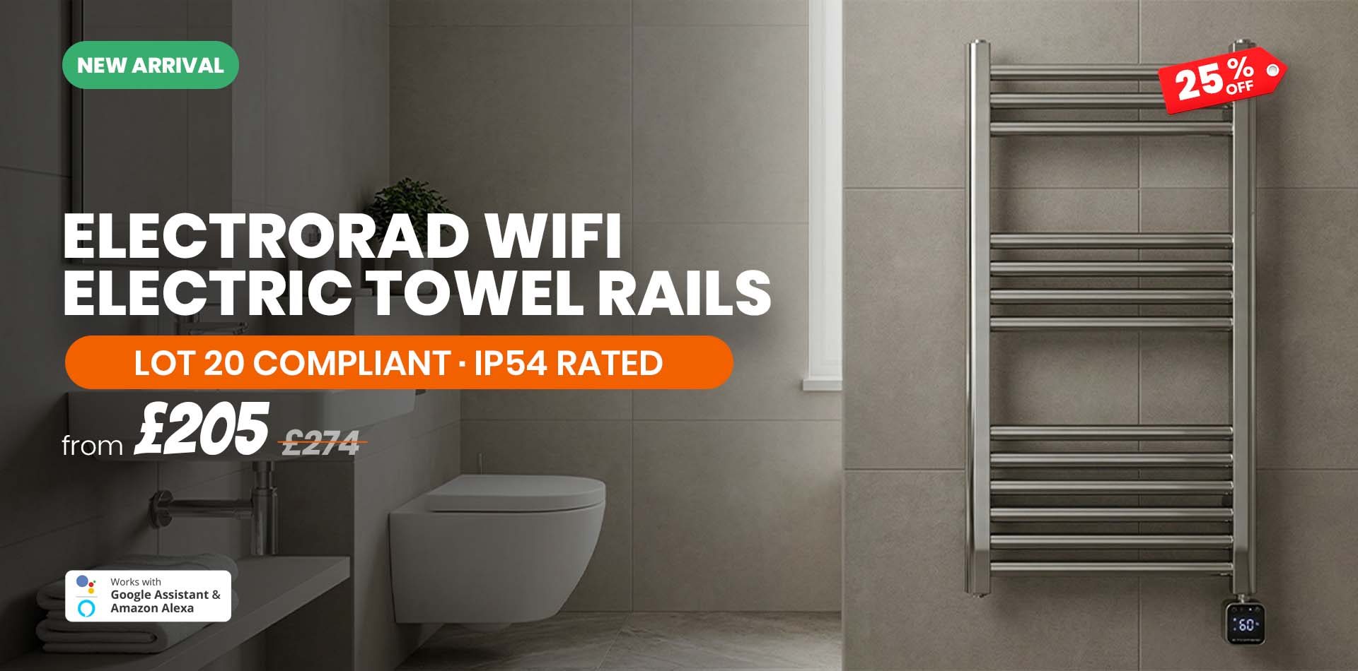 WiFi Electric Towel Rail