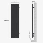 Accorto Vertical Radiator - Black