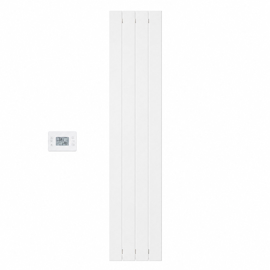 accorto-vertical-w-02 2000w Electrorad Accorto White Vertical Electric Radiator - Image 1