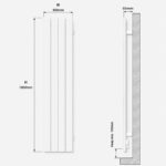 2000w Electrorad Accorto White Vertical Electric Radiator - Image 5